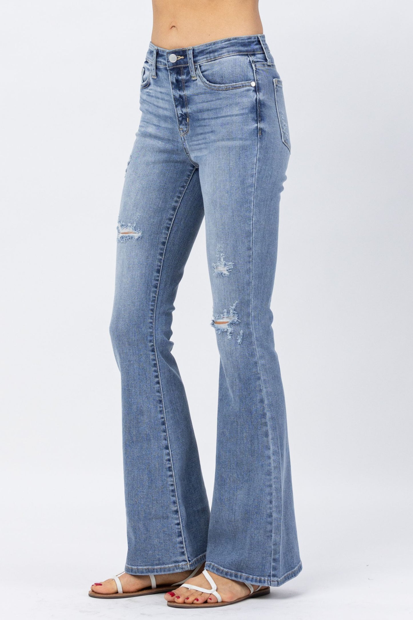 Judy Blue Hi Rise destroyed Fit & flare jeans NEW