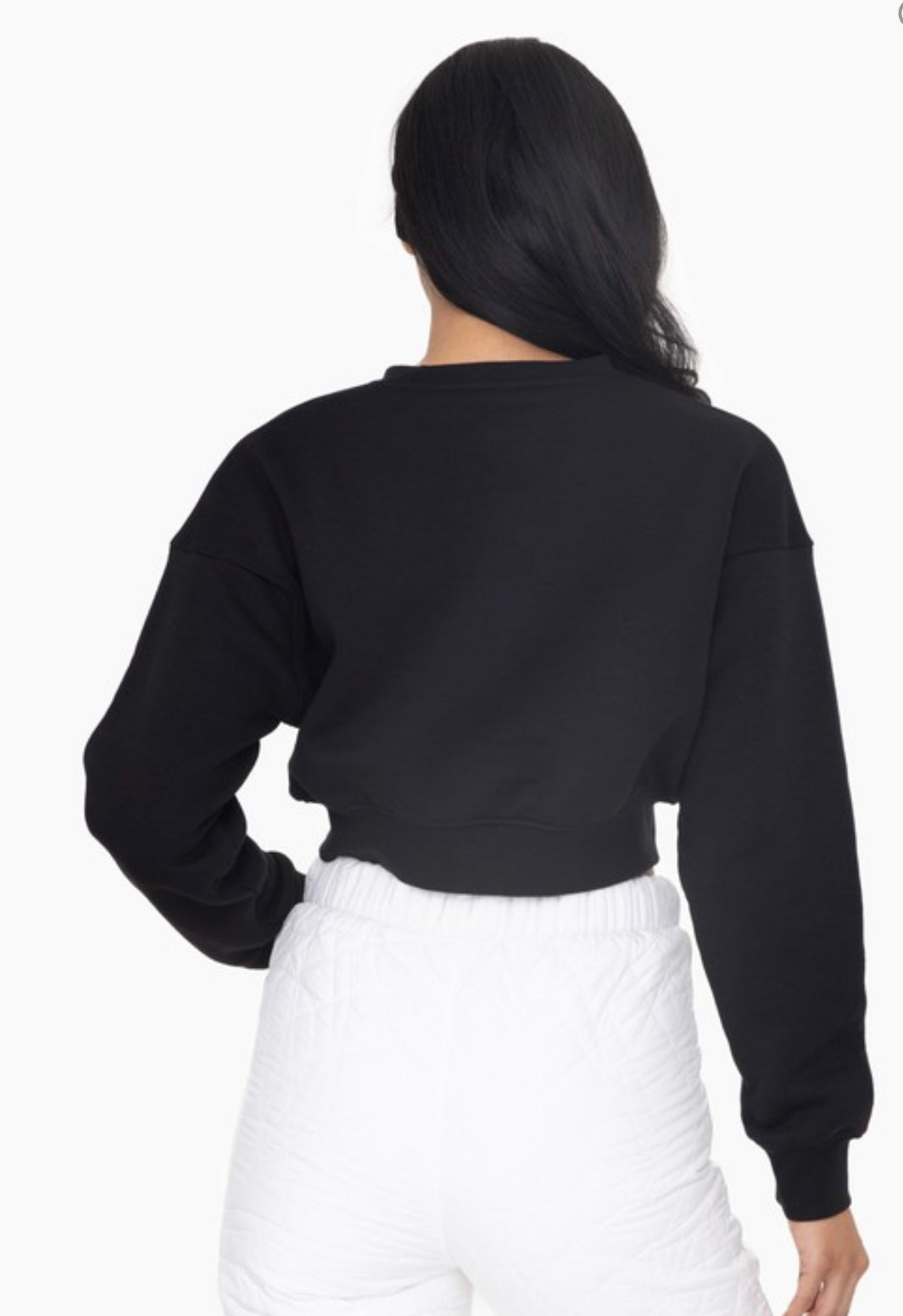 Mono B cropped fleece sweatshirt