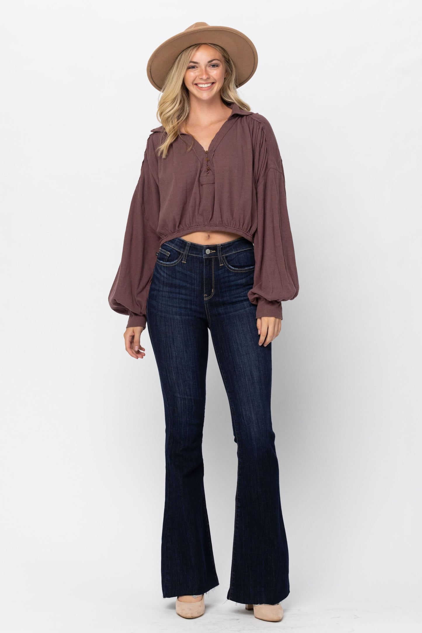 Judy Blue Raw Hem Flares jeans sale