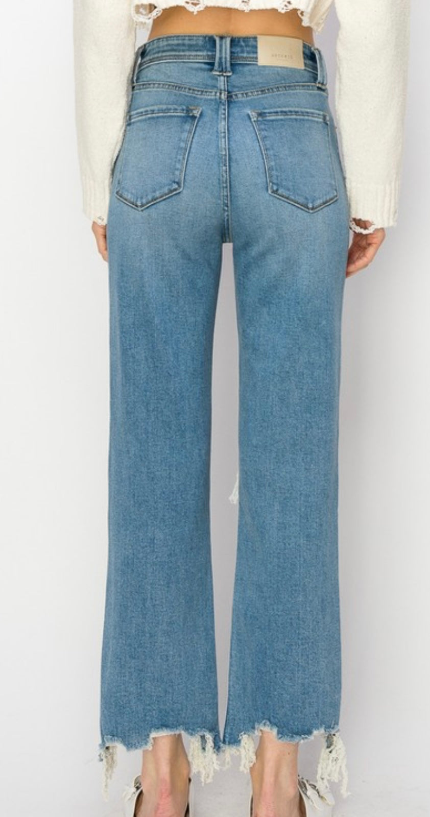 Ultra high rise modern wide jeans