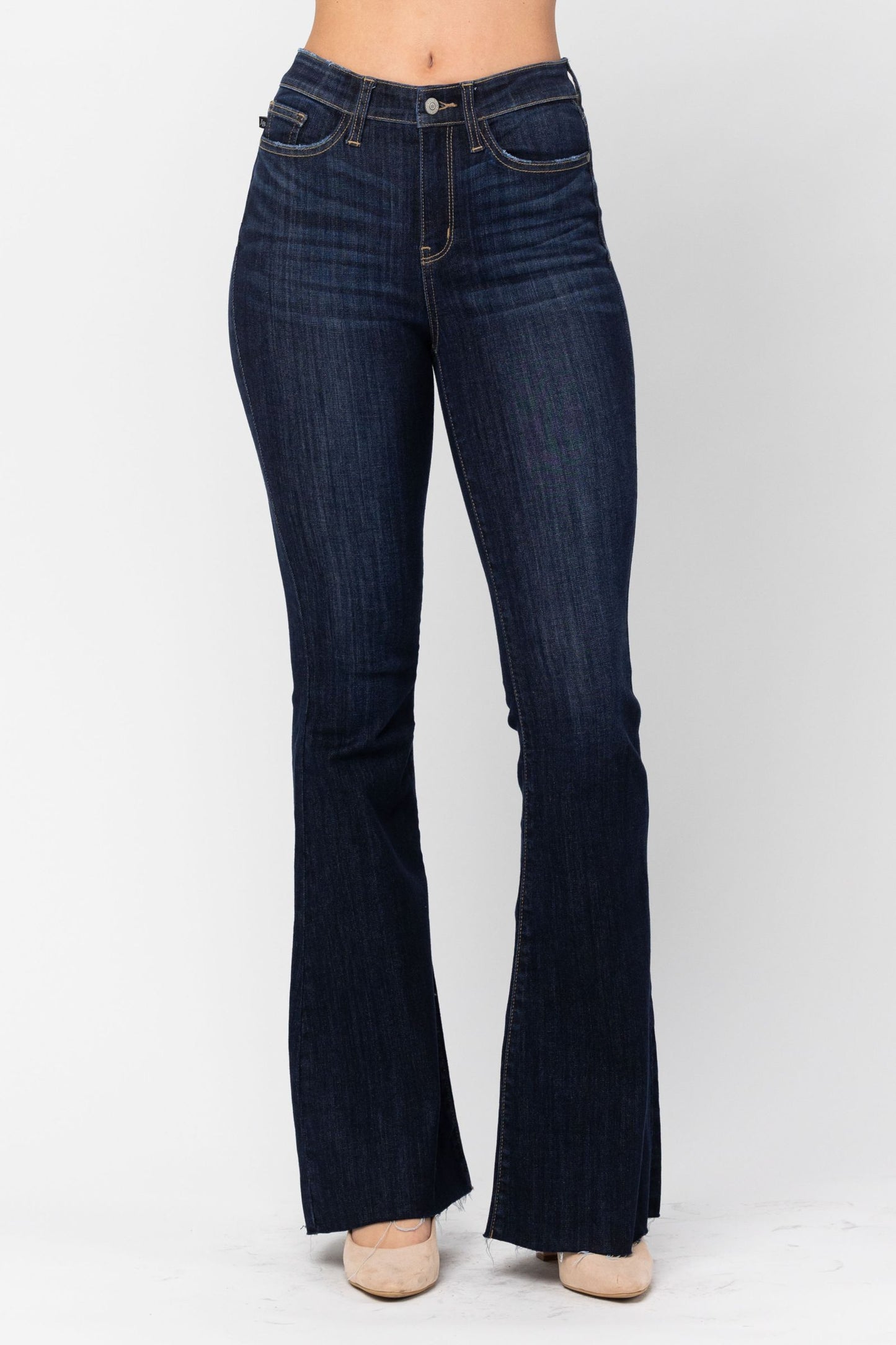 Judy Blue Raw Hem Flares jeans sale