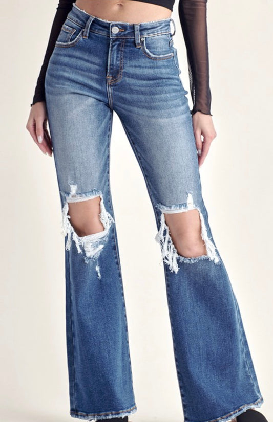 Risen Jeans Flare distressed NEW