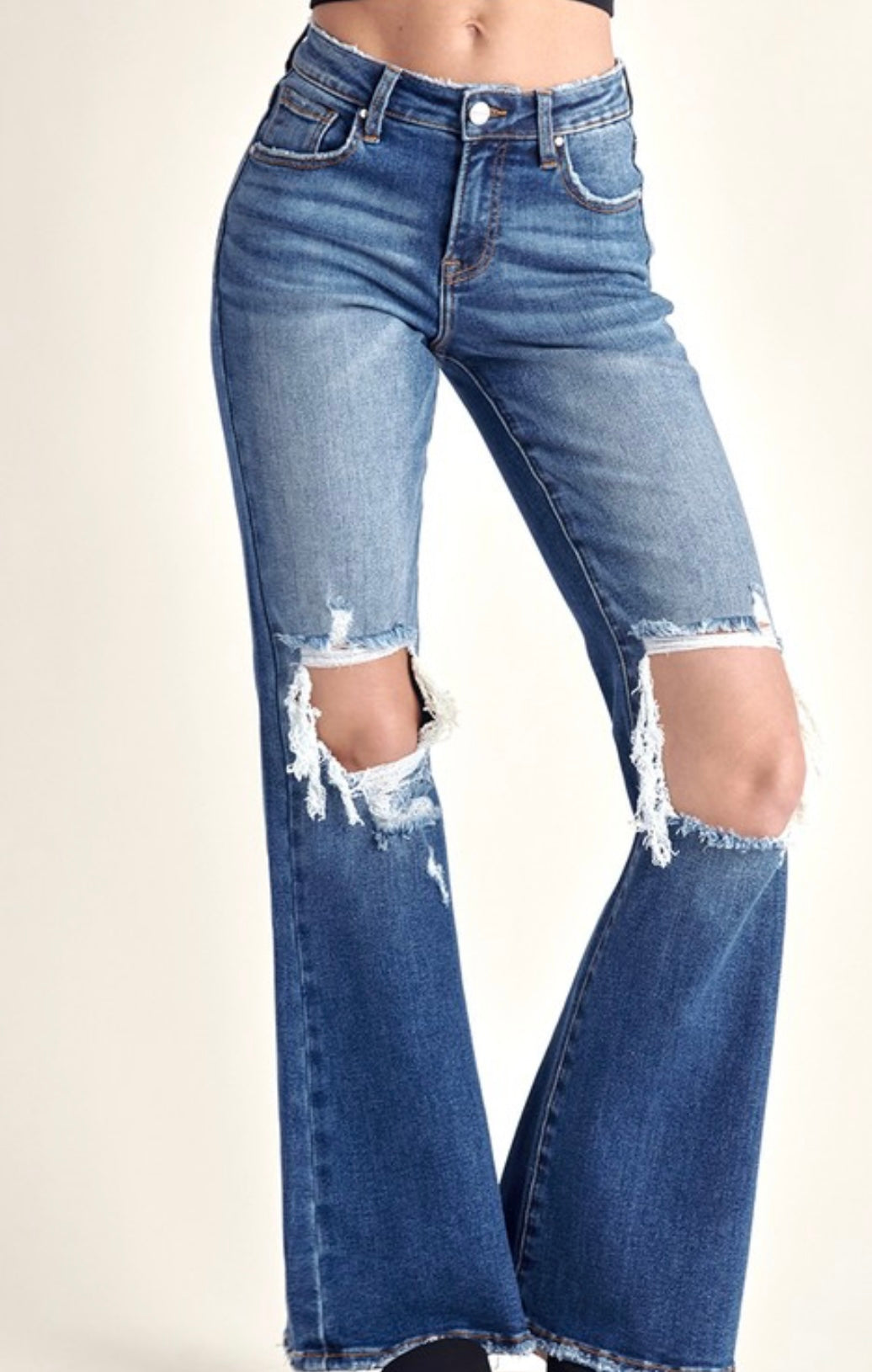 Risen Jeans Flare distressed NEW