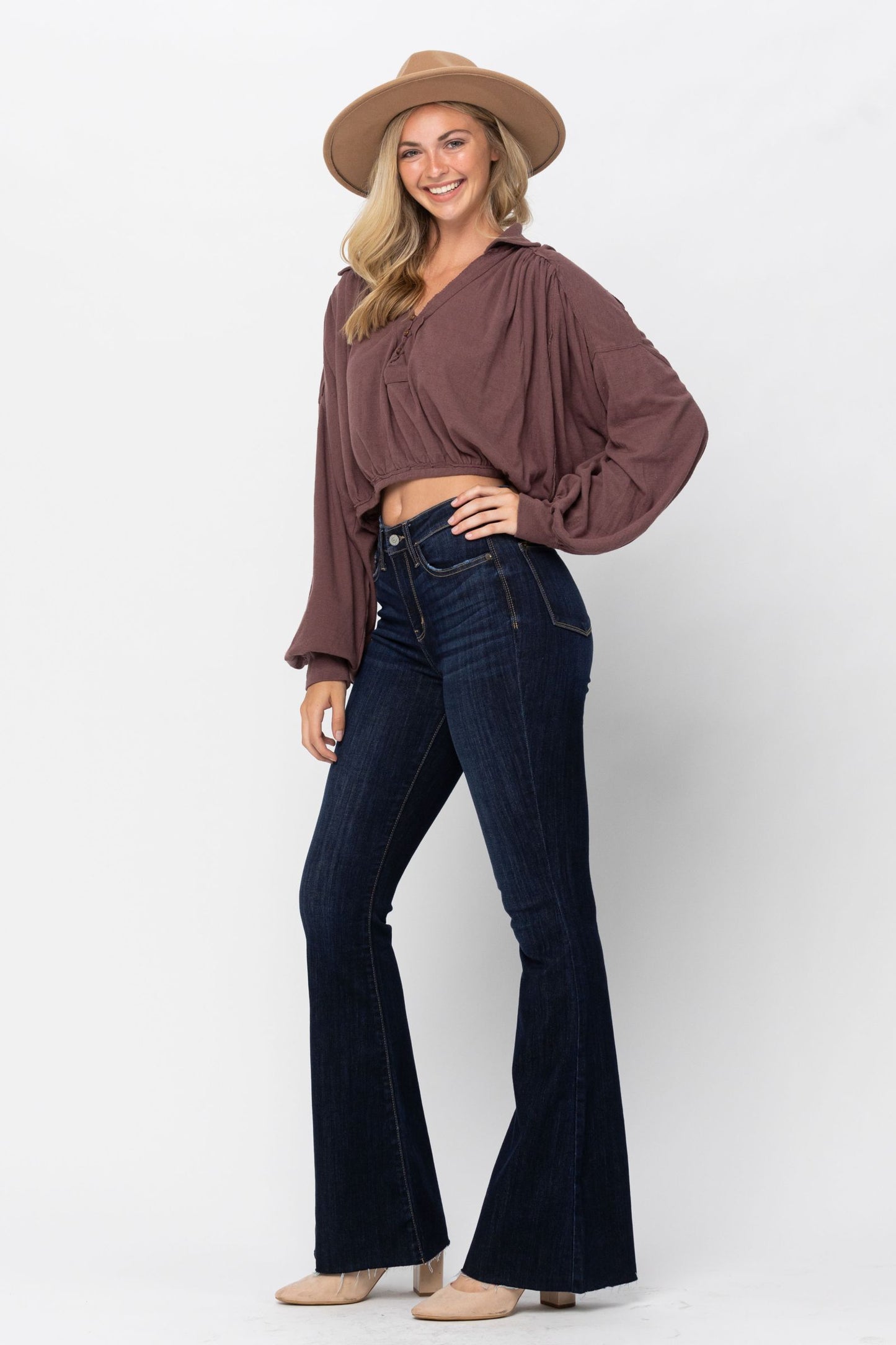 Judy Blue Raw Hem Flares jeans sale