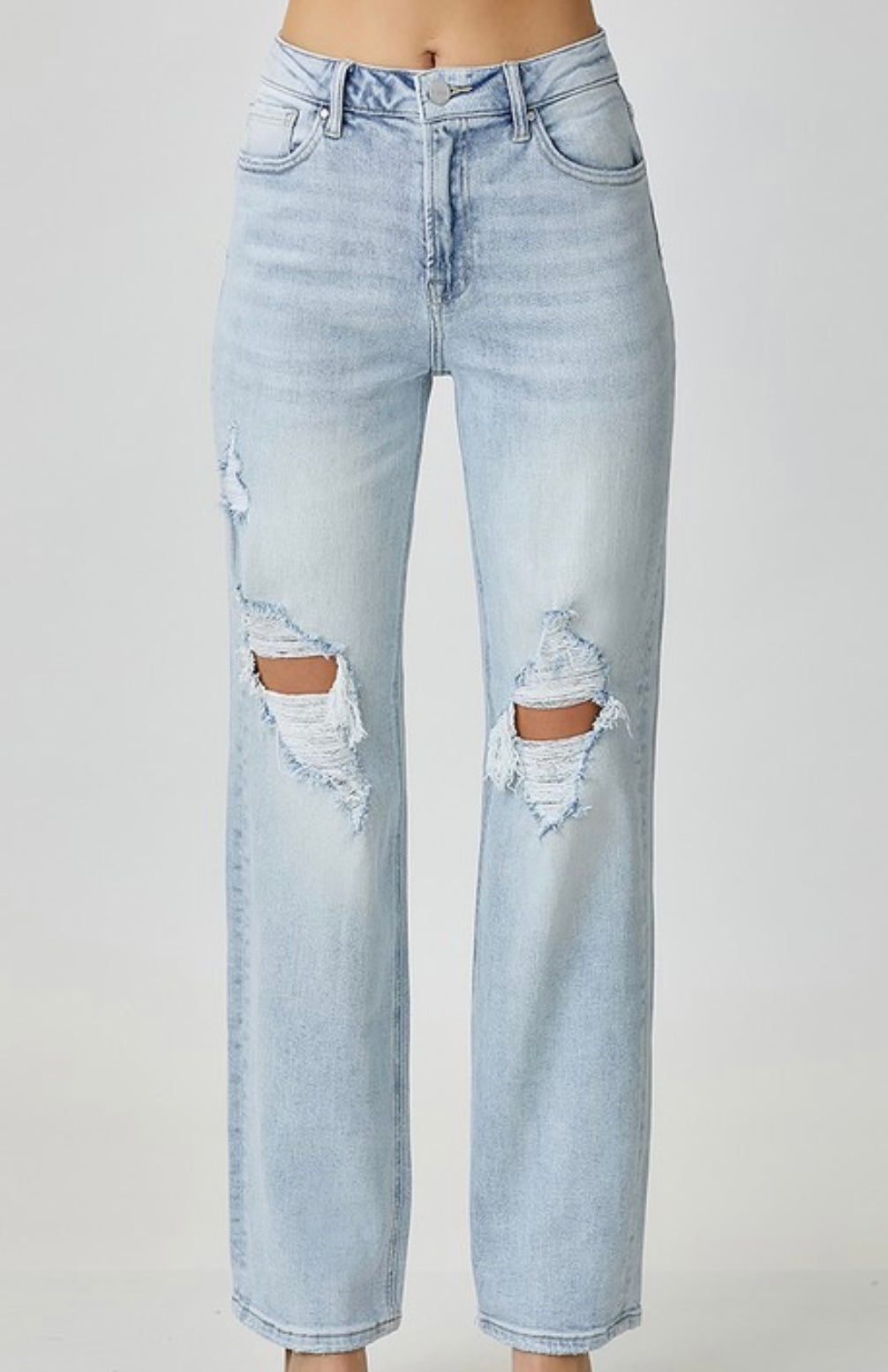 Risen jeans high rise straight leg sale