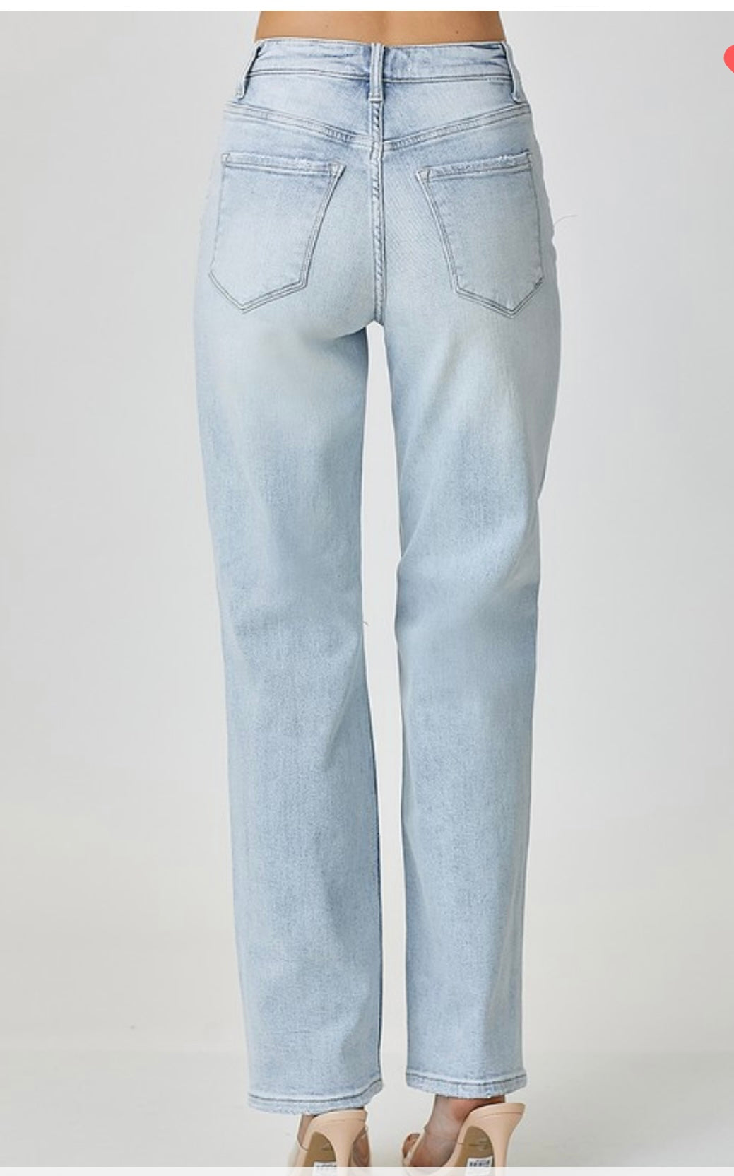 Risen jeans high rise straight leg sale