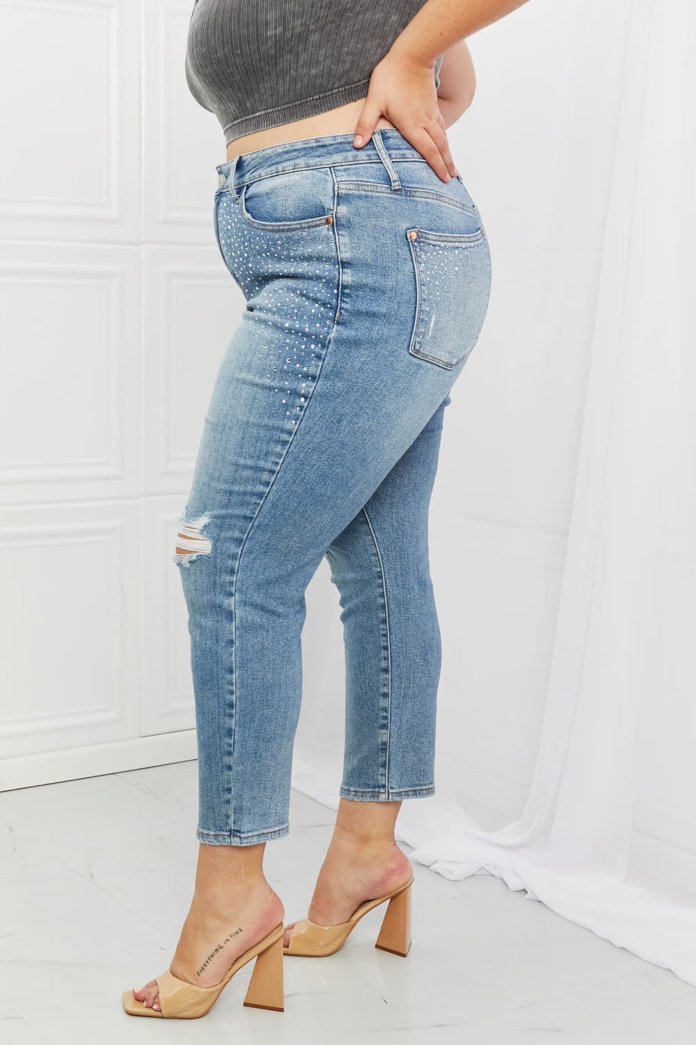 Judy Blue Kate Slim Fit Rhinestone Jeans sale