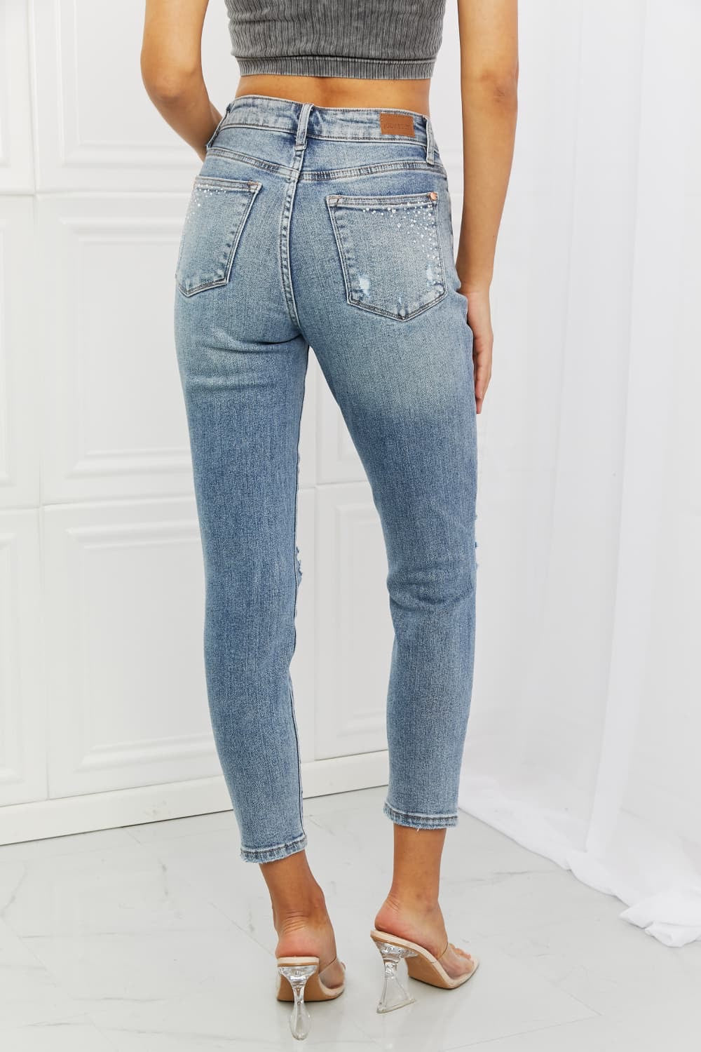 Judy Blue Kate Slim Fit Rhinestone Jeans sale