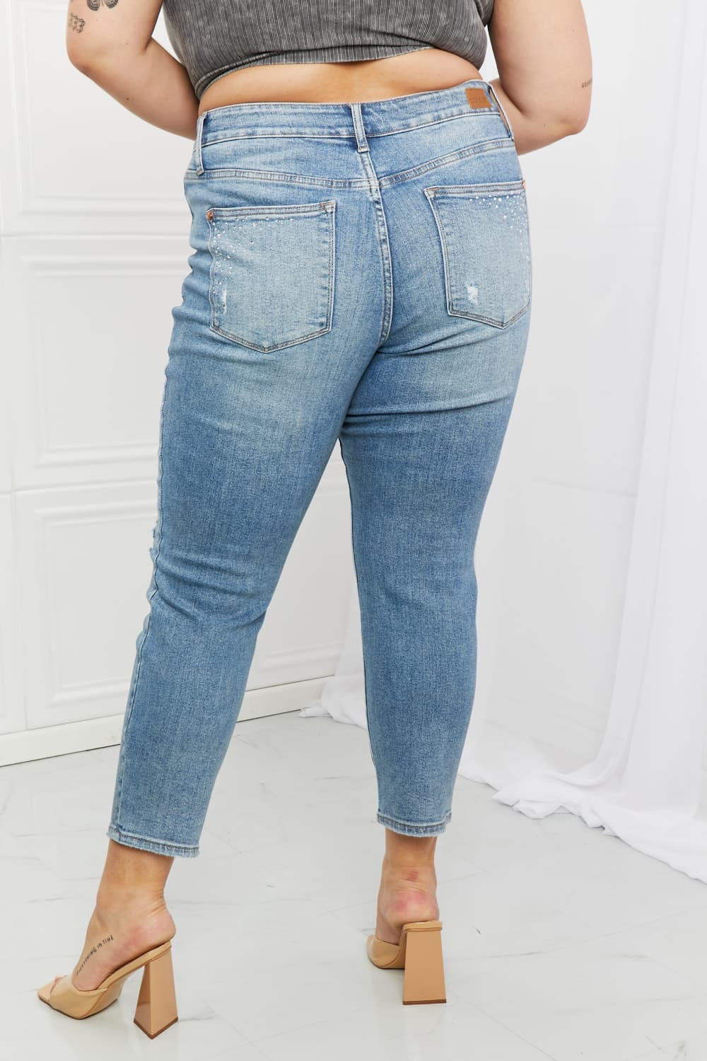 Judy Blue Kate Slim Fit Rhinestone Jeans sale