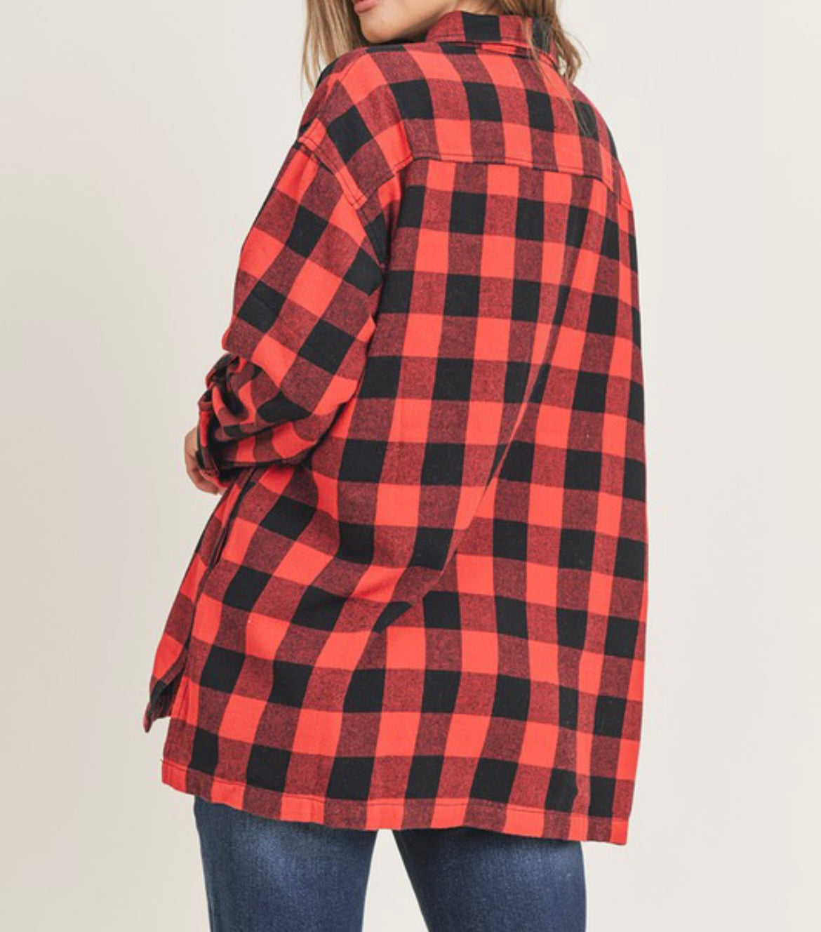 Risen Buffalo plaid flannel oversized long sleeve shirt SALE