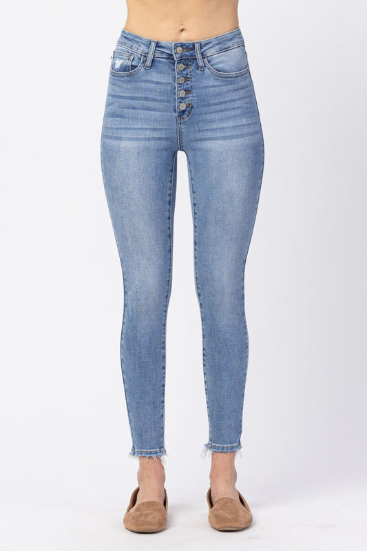 Judy Blue Reg/Plus Skinny Button Fly jeans sale