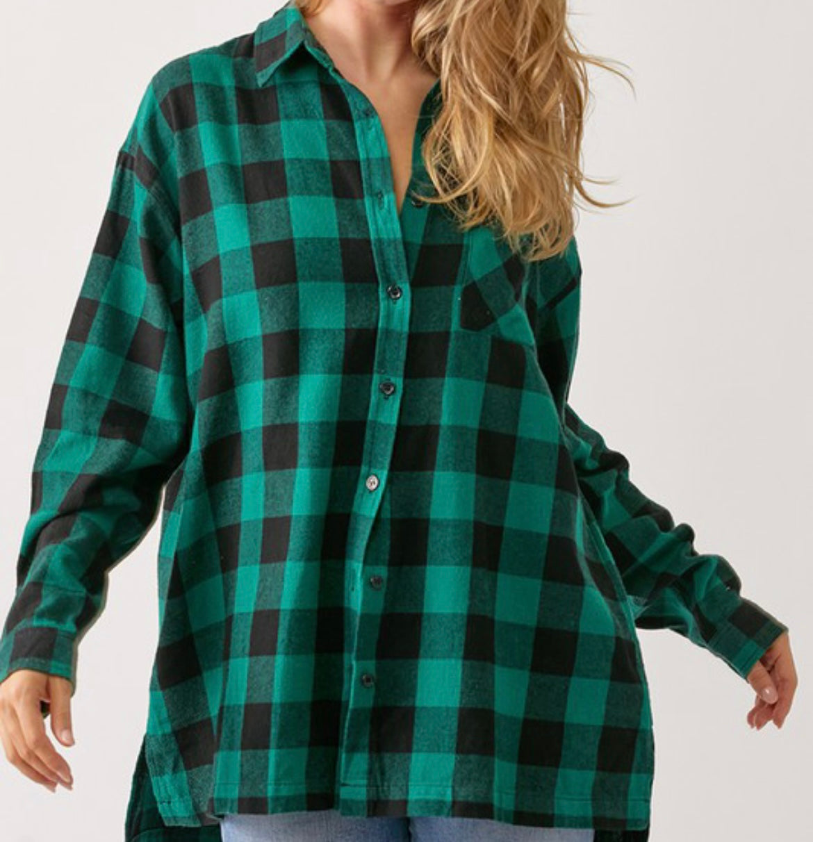 Risen Buffalo plaid flannel oversized long sleeve shirt SALE